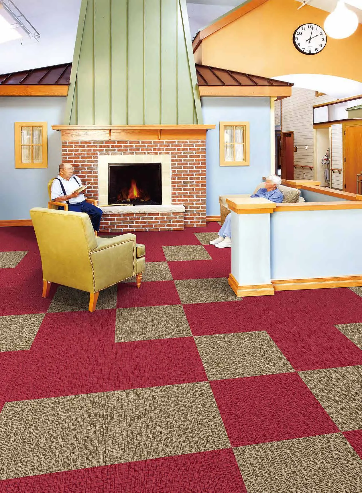 Flocked flooring for Healthcare & Aged Care