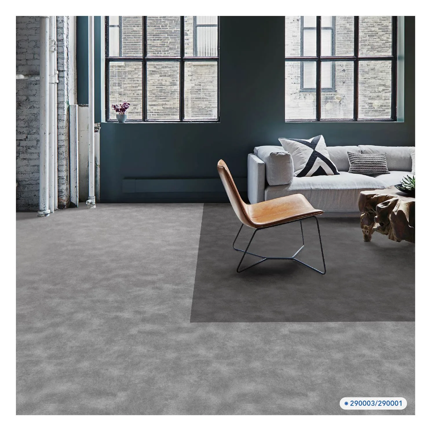 Concrete flocked flooring