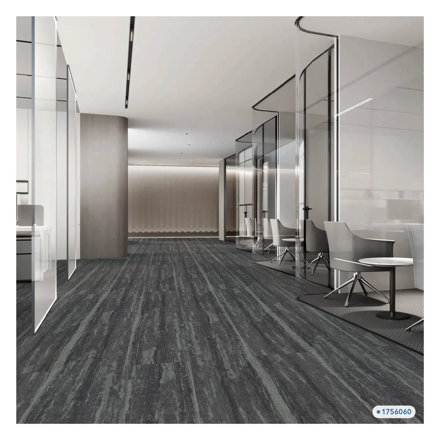 Marble flocked flooring