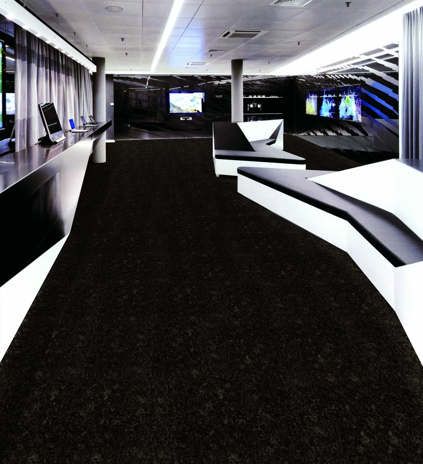 Nebula flocked flooring