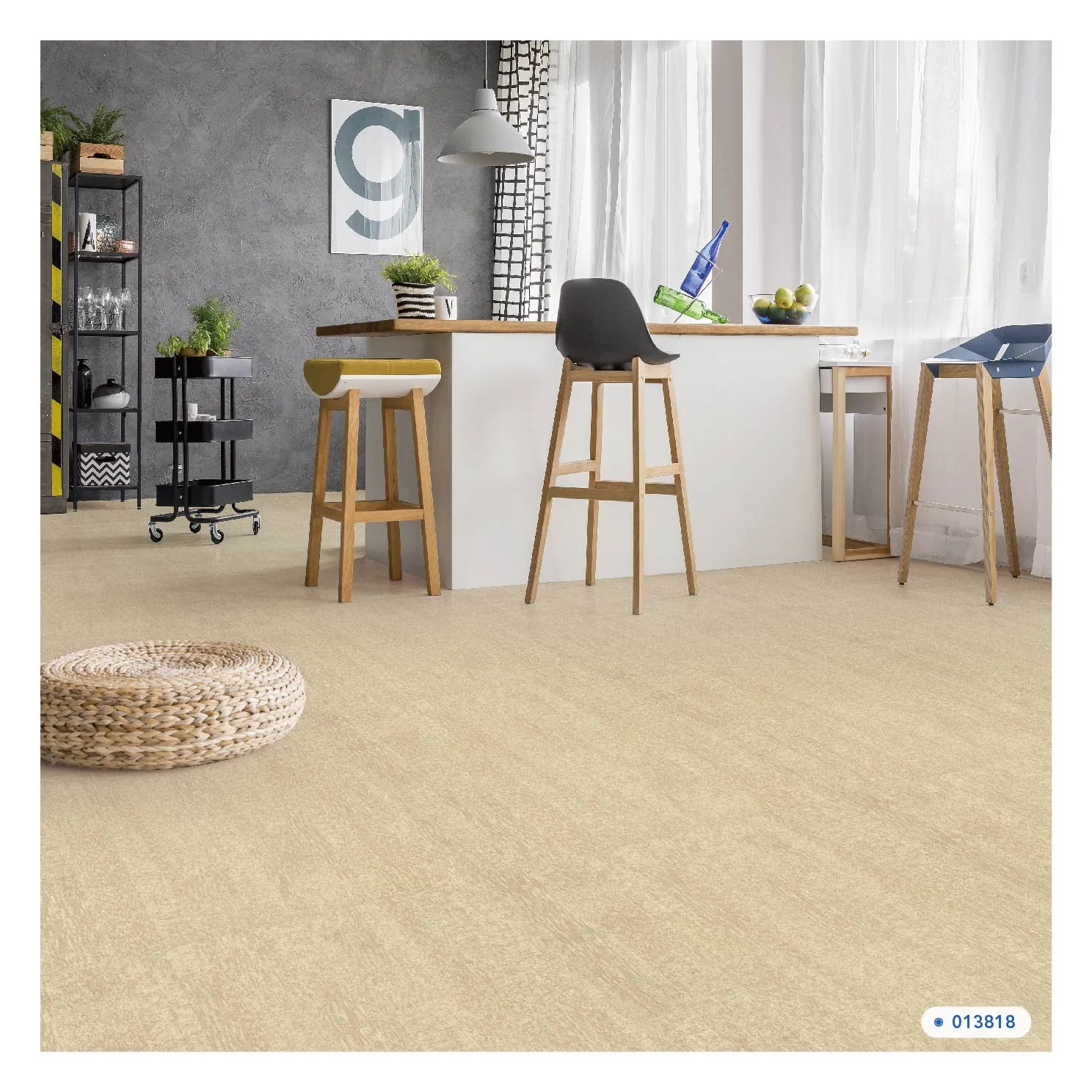 Rain flocked flooring