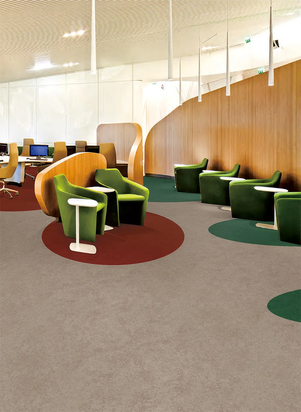 Stone flocked flooring