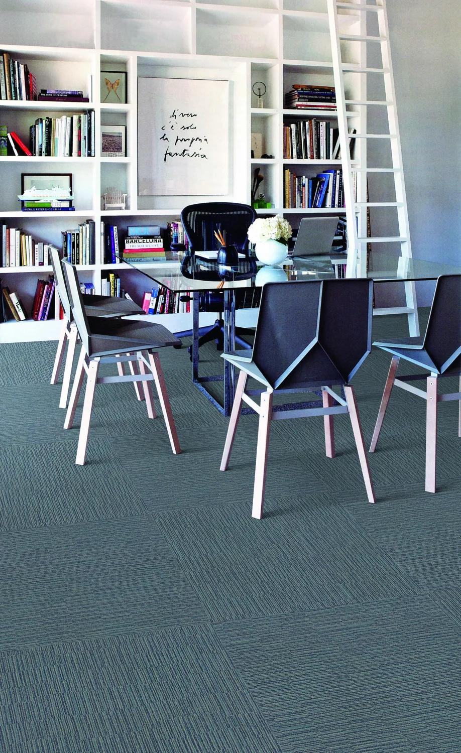 Stripe flocked flooring