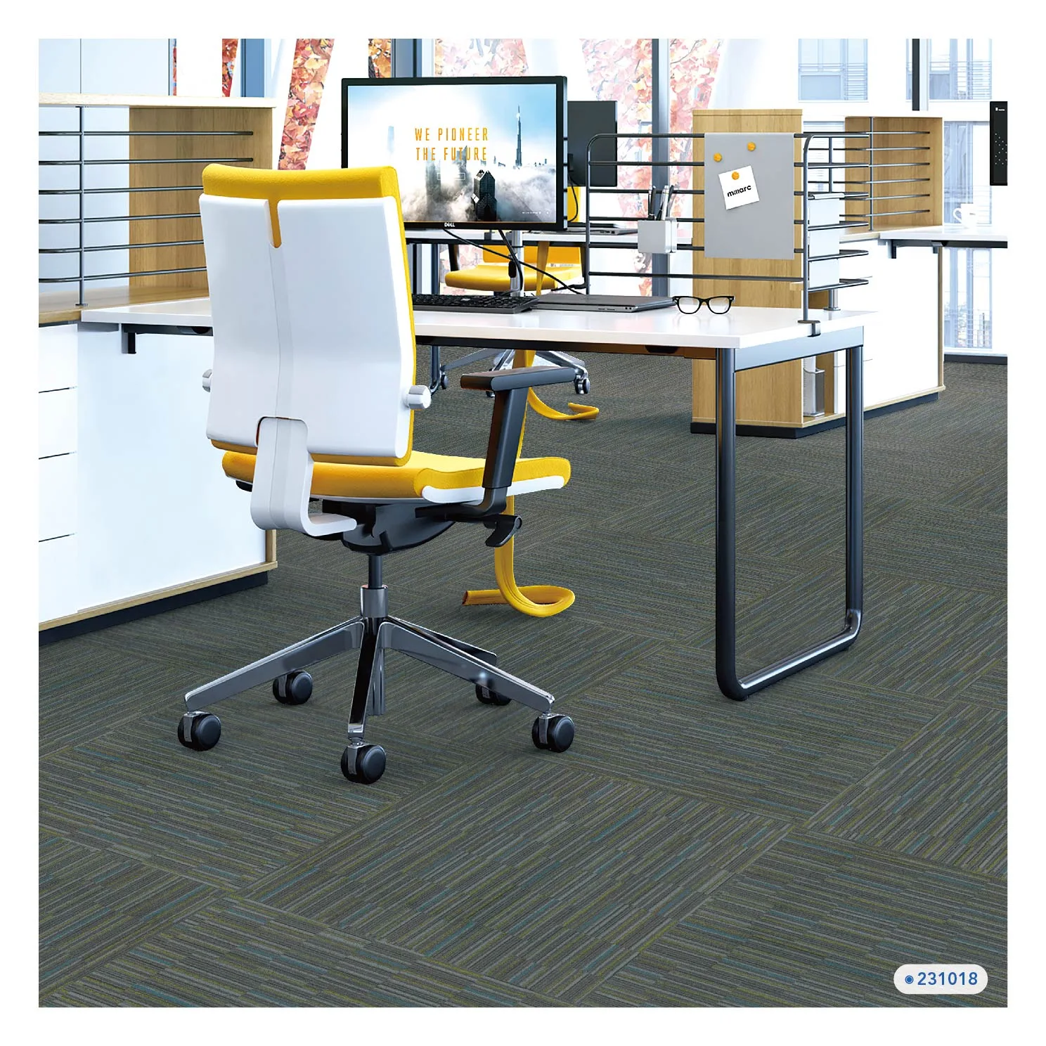 Stripes flocked flooring