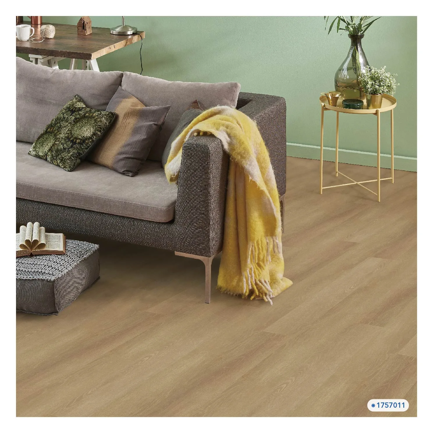 Wood flocked flooring